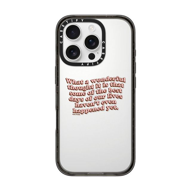 Quotes by Christie x CASETiFY iPhone 16 Pro ケース Quote,Typography ブラック インパクトケース Wonderful Thought iPhone Case by Quotes by Christie Back to School Quotes by Christie x CASETiFY iPhone 16 Pro ケース Quote,Typography ブラック インパクトケース Wonderful Thought iPhone Case by Quotes by Christie Back to School