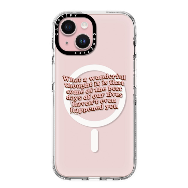 Quotes by Christie x CASETiFY iPhone 15 ケース Quote,Typography クリア クリア ケース MagSafe対応 Wonderful Thought iPhone Case by Quotes by Christie Back to School Quotes by Christie x CASETiFY iPhone 15 ケース Quote,Typography クリア クリア ケース MagSafe対応 Wonderful Thought iPhone Case by Quotes by Christie Back to School