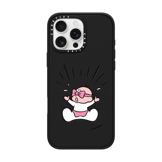 TARO OONO x CASETiFY iPhone 16 Pro Max Case Cartoon マットブラック Impact Case MagSafe Compatible Happening by TARO OONO Mother's Day TARO OONO x CASETiFY iPhone 16 Pro Max Case Cartoon マットブラック Impact Case MagSafe Compatible Happening by TARO OONO Mother's Day