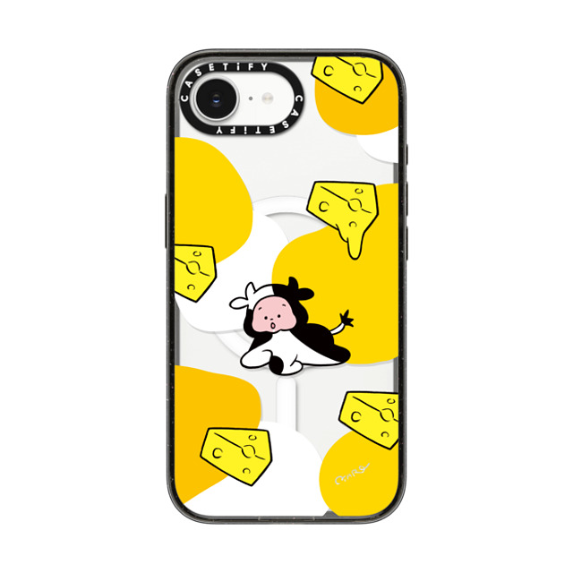 TARO OONO x CASETiFY iPhone 16e Case Cartoon,Food Black Impact Case MagSafe Compatible Cow by TARO OONO Back to School TARO OONO x CASETiFY iPhone 16e Case Cartoon,Food Black Impact Case MagSafe Compatible Cow by TARO OONO Back to School