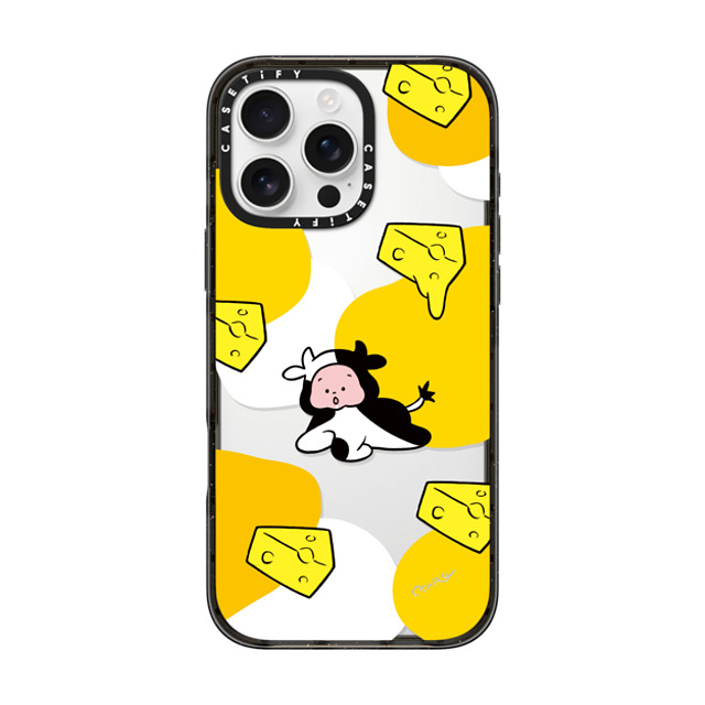 TARO OONO x CASETiFY iPhone 16 Pro Max Case Cartoon,Food Black Impact Case Cow by TARO OONO Mother's Day TARO OONO x CASETiFY iPhone 16 Pro Max Case Cartoon,Food Black Impact Case Cow by TARO OONO Mother's Day