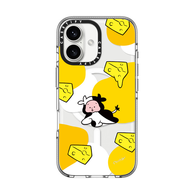 TARO OONO x CASETiFY iPhone 16 ケース Cartoon,Food クリア クリア ケース MagSafe対応 Cow by TARO OONO Father's Day TARO OONO x CASETiFY iPhone 16 ケース Cartoon,Food クリア クリア ケース MagSafe対応 Cow by TARO OONO Father's Day
