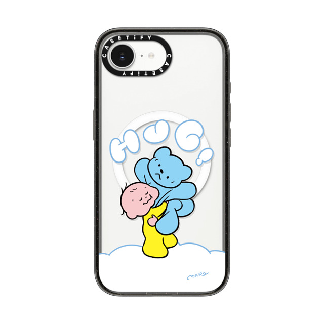 TARO OONO x CASETiFY iPhone 16e ケース Cartoon,Love ブラック インパクトケース MagSafe対応 Hug Hug! by TARO OONO Back to School TARO OONO x CASETiFY iPhone 16e ケース Cartoon,Love ブラック インパクトケース MagSafe対応 Hug Hug! by TARO OONO Back to School
