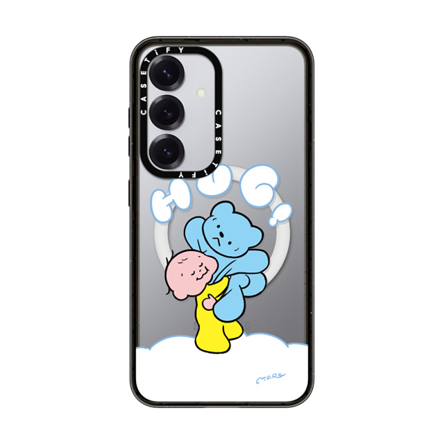 TARO OONO x CASETiFY Galaxy S25 ケース Cartoon,Love ブラック マグネット式 インパクトケース Hug Hug! by TARO OONO Back to School TARO OONO x CASETiFY Galaxy S25 ケース Cartoon,Love ブラック マグネット式 インパクトケース Hug Hug! by TARO OONO Back to School