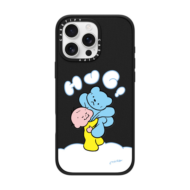 TARO OONO x CASETiFY iPhone 16 Pro Max Case Cartoon,Love マットブラック Impact Case MagSafe Compatible Hug Hug! by TARO OONO Mother's Day TARO OONO x CASETiFY iPhone 16 Pro Max Case Cartoon,Love マットブラック Impact Case MagSafe Compatible Hug Hug! by TARO OONO Mother's Day