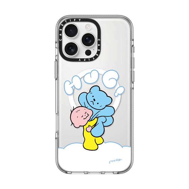 TARO OONO x CASETiFY iPhone 16 Pro Max Case Cartoon,Love Clear Clear Case MagSafe Compatible Hug Hug! by TARO OONO Mother's Day TARO OONO x CASETiFY iPhone 16 Pro Max Case Cartoon,Love Clear Clear Case MagSafe Compatible Hug Hug! by TARO OONO Mother's Day