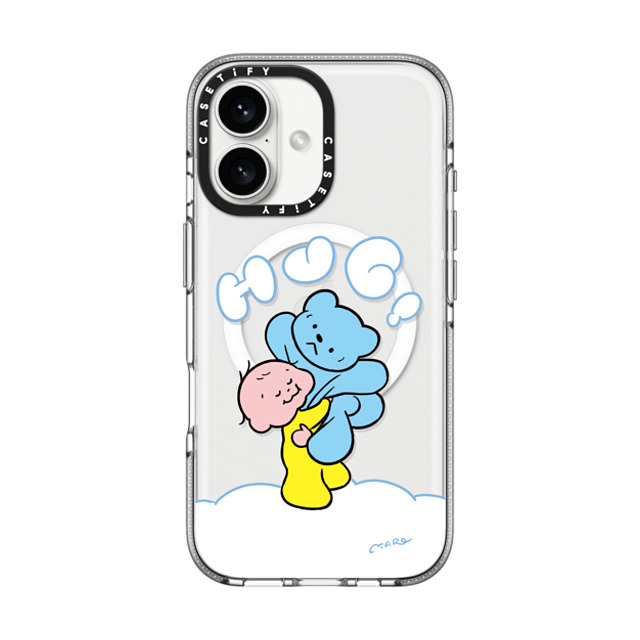 TARO OONO x CASETiFY iPhone 16 Case Cartoon,Love Clear Clear Case MagSafe Compatible Hug Hug! by TARO OONO Mother's Day TARO OONO x CASETiFY iPhone 16 Case Cartoon,Love Clear Clear Case MagSafe Compatible Hug Hug! by TARO OONO Mother's Day