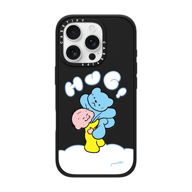 TARO OONO x CASETiFY iPhone 16 Pro ケース Cartoon,Love マットブラック インパクトケース MagSafe対応 Hug Hug! by TARO OONO Father's Day TARO OONO x CASETiFY iPhone 16 Pro ケース Cartoon,Love マットブラック インパクトケース MagSafe対応 Hug Hug! by TARO OONO Father's Day