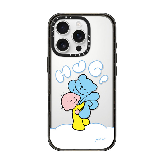 TARO OONO x CASETiFY iPhone 16 Pro Case Cartoon,Love Black インパクトケース Hug Hug! by TARO OONO Mother's Day TARO OONO x CASETiFY iPhone 16 Pro Case Cartoon,Love Black インパクトケース Hug Hug! by TARO OONO Mother's Day