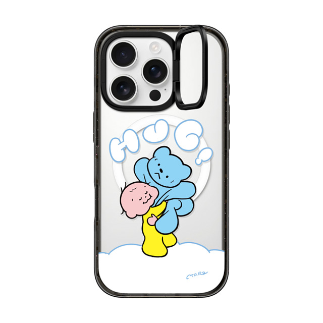 TARO OONO x CASETiFY iPhone 16 Pro Case Cartoon,Love Black インパクトリングスタンドケース MagSafe対応 Hug Hug! by TARO OONO Mother's Day TARO OONO x CASETiFY iPhone 16 Pro Case Cartoon,Love Black インパクトリングスタンドケース MagSafe対応 Hug Hug! by TARO OONO Mother's Day
