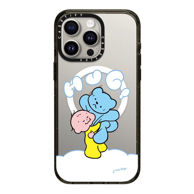 TARO OONO x CASETiFY iPhone 15 Pro Max Case Cartoon,Love Black Impact Case MagSafe Compatible Hug Hug! by TARO OONO Mother's Day TARO OONO x CASETiFY iPhone 15 Pro Max Case Cartoon,Love Black Impact Case MagSafe Compatible Hug Hug! by TARO OONO Mother's Day