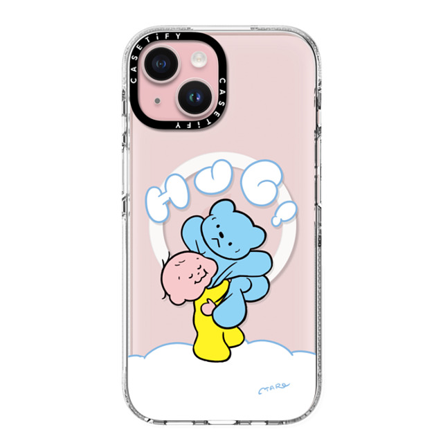 TARO OONO x CASETiFY iPhone 15 Case Cartoon,Love Clear Clear Case MagSafe Compatible Hug Hug! by TARO OONO Mother's Day TARO OONO x CASETiFY iPhone 15 Case Cartoon,Love Clear Clear Case MagSafe Compatible Hug Hug! by TARO OONO Mother's Day