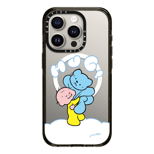 TARO OONO x CASETiFY iPhone 15 Pro Case Cartoon,Love Black Impact Case MagSafe Compatible Hug Hug! by TARO OONO Mother's Day TARO OONO x CASETiFY iPhone 15 Pro Case Cartoon,Love Black Impact Case MagSafe Compatible Hug Hug! by TARO OONO Mother's Day