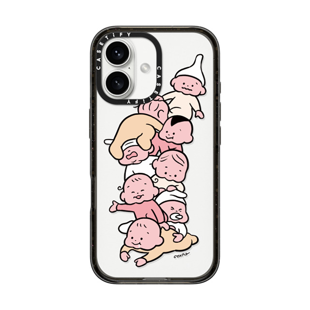 TARO OONO x CASETiFY iPhone 16 Case Cartoon,Love Black インパクトケース Stacked Babies by TARO OONO Mother's Day TARO OONO x CASETiFY iPhone 16 Case Cartoon,Love Black インパクトケース Stacked Babies by TARO OONO Mother's Day