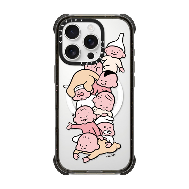 TARO OONO x CASETiFY iPhone 16 Pro Case Cartoon,Love Black ウルトラ インパクトケース MagSafe 対応 Stacked Babies by TARO OONO Mother's Day TARO OONO x CASETiFY iPhone 16 Pro Case Cartoon,Love Black ウルトラ インパクトケース MagSafe 対応 Stacked Babies by TARO OONO Mother's Day