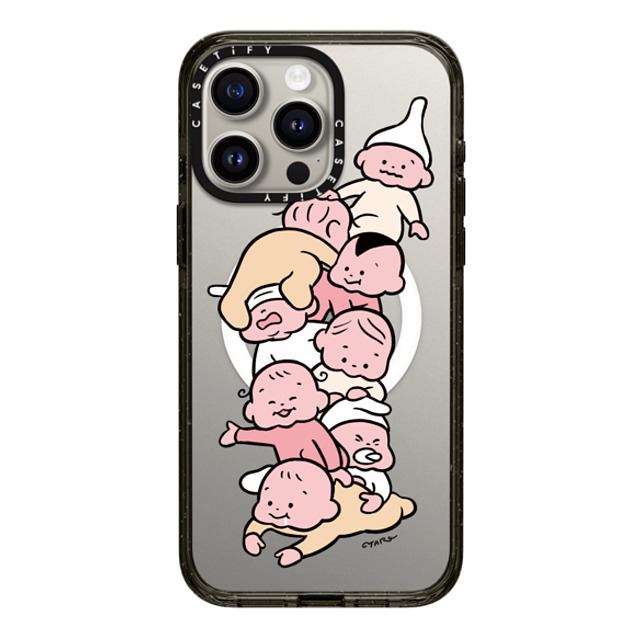 TARO OONO x CASETiFY iPhone 15 Pro Max Case Cartoon,Love Black Impact Case MagSafe Compatible Stacked Babies by TARO OONO Mother's Day TARO OONO x CASETiFY iPhone 15 Pro Max Case Cartoon,Love Black Impact Case MagSafe Compatible Stacked Babies by TARO OONO Mother's Day