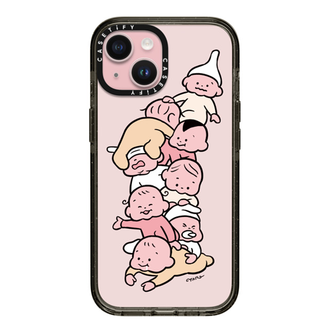 TARO OONO x CASETiFY iPhone 15 Case Cartoon,Love Black インパクトケース Stacked Babies by TARO OONO Mother's Day TARO OONO x CASETiFY iPhone 15 Case Cartoon,Love Black インパクトケース Stacked Babies by TARO OONO Mother's Day