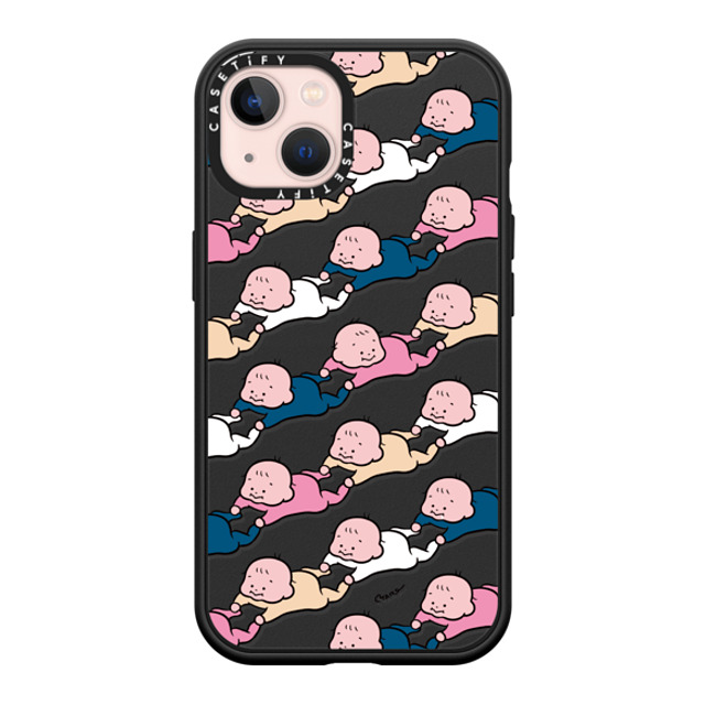 TARO OONO x CASETiFY iPhone 13 ケース マットブラック インパクトケース MagSafe対応 Baby Baby Baby(BLUE & PINK) by TARO OONO