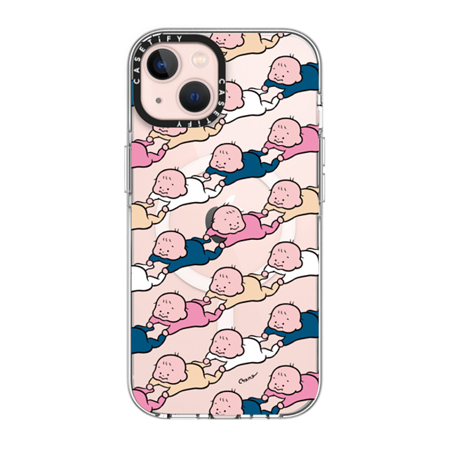 TARO OONO x CASETiFY iPhone 13 ケース クリア クリア ケース MagSafe対応 Baby Baby Baby(BLUE & PINK) by TARO OONO