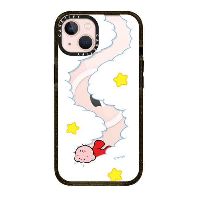 TARO OONO x CASETiFY iPhone 13 ケース ブラック インパクトケース MagSafe対応 Eat your clouds by TARO OONO