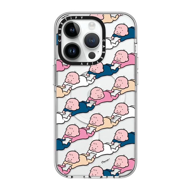 TARO OONO x CASETiFY iPhone 14 Pro Case Clear Clear Case MagSafe Compatible Baby Baby Baby(BLUE & PINK) by TARO OONO TARO OONO x CASETiFY iPhone 14 Pro Case Clear Clear Case MagSafe Compatible Baby Baby Baby(BLUE & PINK) by TARO OONO