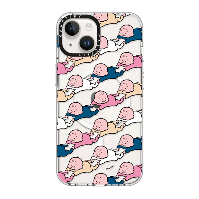 TARO OONO x CASETiFY iPhone 14 ケース クリア クリア ケース MagSafe対応 Baby Baby Baby(BLUE & PINK) by TARO OONO