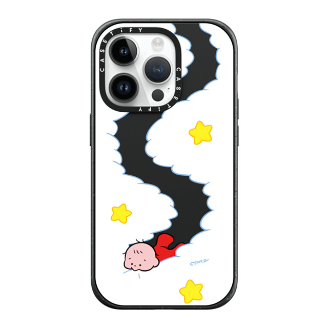 TARO OONO x CASETiFY iPhone 14 Pro ケース マットブラック インパクトケース MagSafe対応 Eat your clouds by TARO OONO