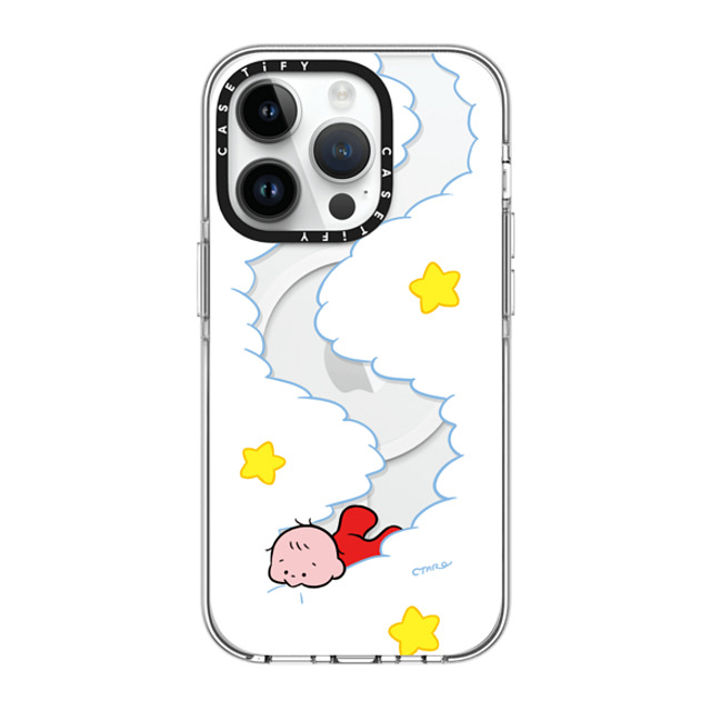 TARO OONO x CASETiFY iPhone 14 Pro ケース クリア クリア ケース MagSafe対応 Eat your clouds by TARO OONO