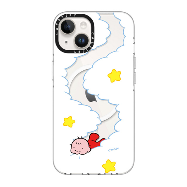 TARO OONO x CASETiFY iPhone 14 ケース クリア クリア ケース MagSafe対応 Eat your clouds by TARO OONO