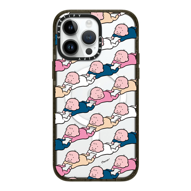 TARO OONO x CASETiFY iPhone 14 Pro Max ケース ブラック インパクトケース MagSafe対応 Baby Baby Baby(BLUE & PINK) by TARO OONO