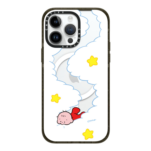 TARO OONO x CASETiFY iPhone 14 Pro Max ケース ブラック インパクトケース MagSafe対応 Eat your clouds by TARO OONO