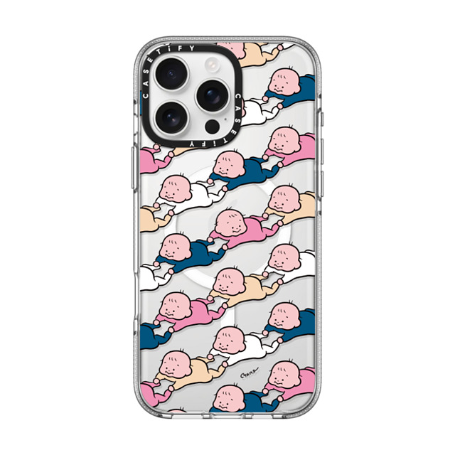 TARO OONO x CASETiFY iPhone 16 Pro Max ケース クリア クリア ケース MagSafe対応 Baby Baby Baby(BLUE & PINK) by TARO OONO