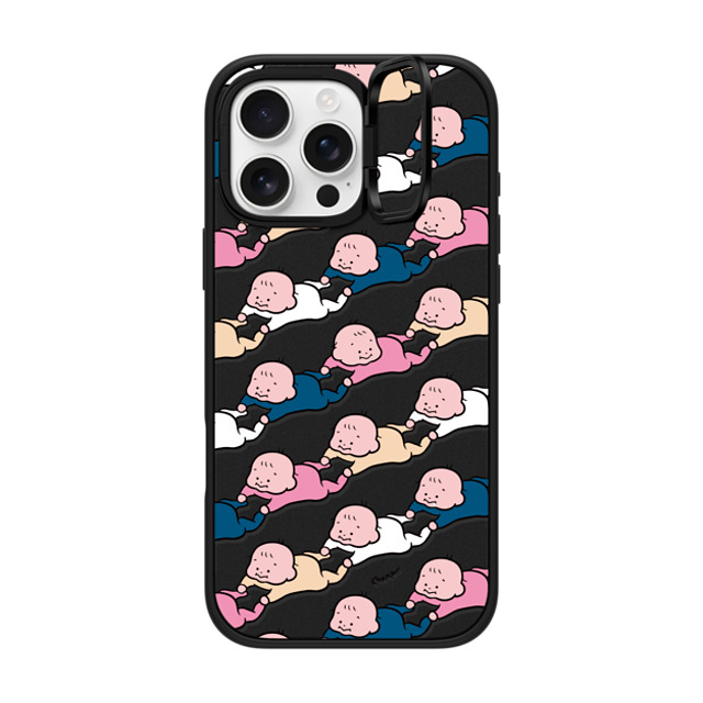 TARO OONO x CASETiFY iPhone 16 Pro Max ケース マットブラック インパクトリングスタンドケース MagSafe対応 Baby Baby Baby(BLUE & PINK) by TARO OONO