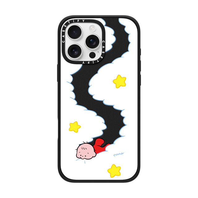 TARO OONO x CASETiFY iPhone 16 Pro Max ケース マットブラック インパクトケース MagSafe対応 Eat your clouds by TARO OONO