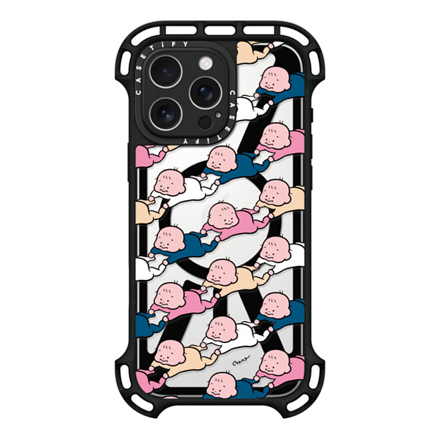 TARO OONO x CASETiFY iPhone 16 Pro Max ケース ブラック ウルトラ バウンスケース MagSafe対応 Baby Baby Baby(BLUE & PINK) by TARO OONO