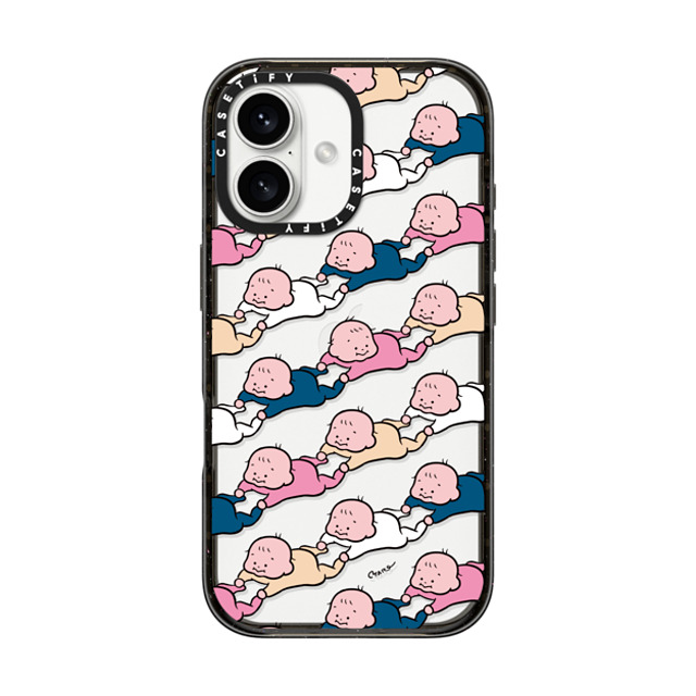 TARO OONO x CASETiFY iPhone 16 ケース ブラック インパクトケース Baby Baby Baby(BLUE & PINK) by TARO OONO