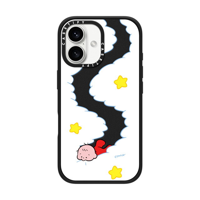 TARO OONO x CASETiFY iPhone 16 ケース マットブラック インパクトケース MagSafe対応 Eat your clouds by TARO OONO