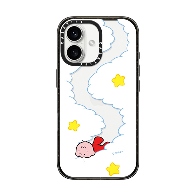 TARO OONO x CASETiFY iPhone 16 ケース ブラック インパクトケース Eat your clouds by TARO OONO