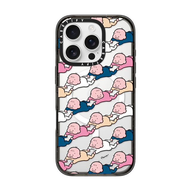 TARO OONO x CASETiFY iPhone 16 Pro ケース ブラック インパクトケース MagSafe対応 Baby Baby Baby(BLUE & PINK) by TARO OONO