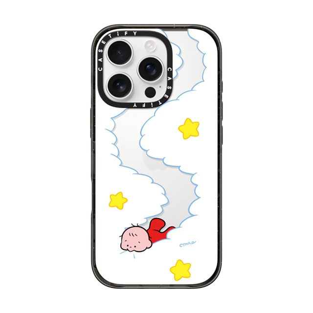 TARO OONO x CASETiFY iPhone 16 Pro ケース ブラック インパクトケース Eat your clouds by TARO OONO