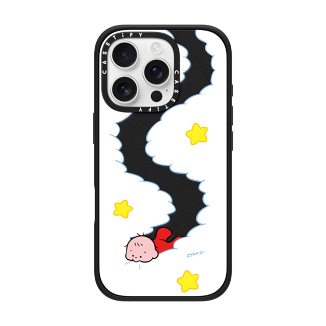 TARO OONO x CASETiFY iPhone 16 Pro ケース マットブラック インパクトケース Eat your clouds by TARO OONO