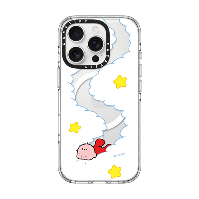 TARO OONO x CASETiFY iPhone 16 Pro ケース クリア クリア ケース MagSafe対応 Eat your clouds by TARO OONO