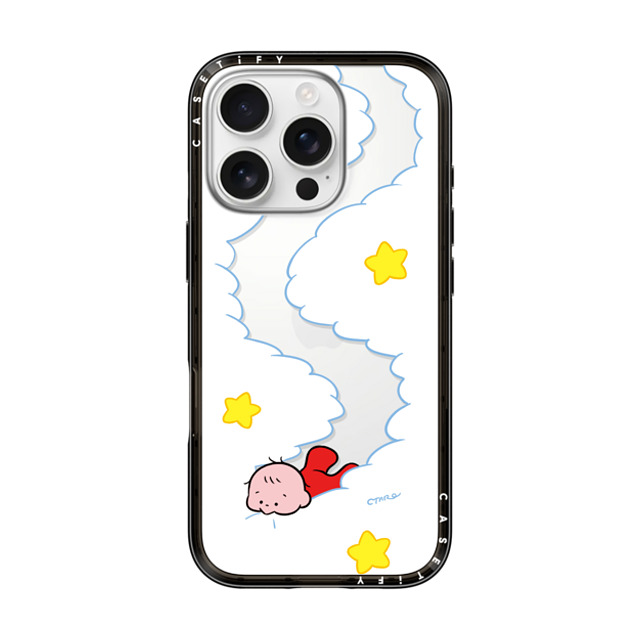 TARO OONO x CASETiFY iPhone 16 Pro ケース ブラック インパクトライトケース Eat your clouds by TARO OONO