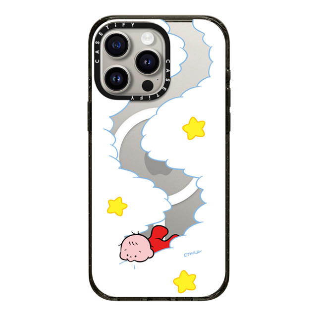 TARO OONO x CASETiFY iPhone 15 Pro Max ケース ブラック インパクトケース MagSafe対応 Eat your clouds by TARO OONO