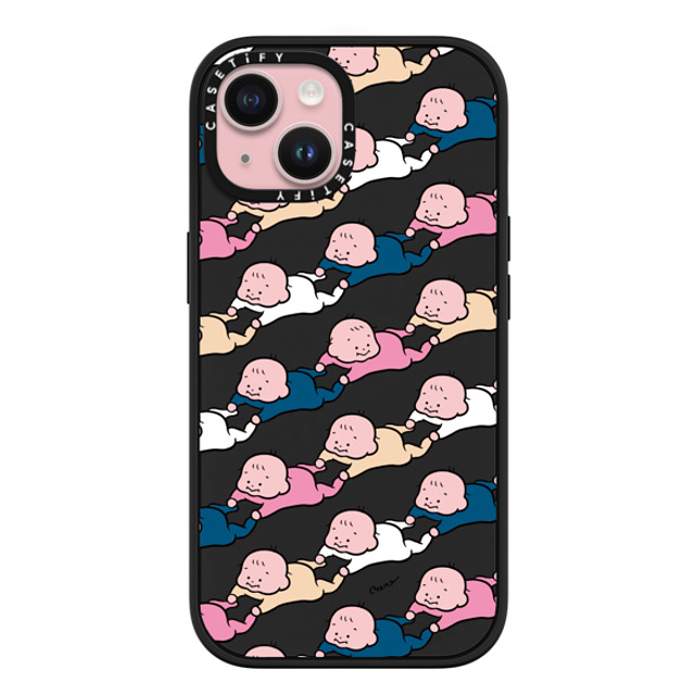 TARO OONO x CASETiFY iPhone 15 ケース マットブラック インパクトケース MagSafe対応 Baby Baby Baby(BLUE & PINK) by TARO OONO