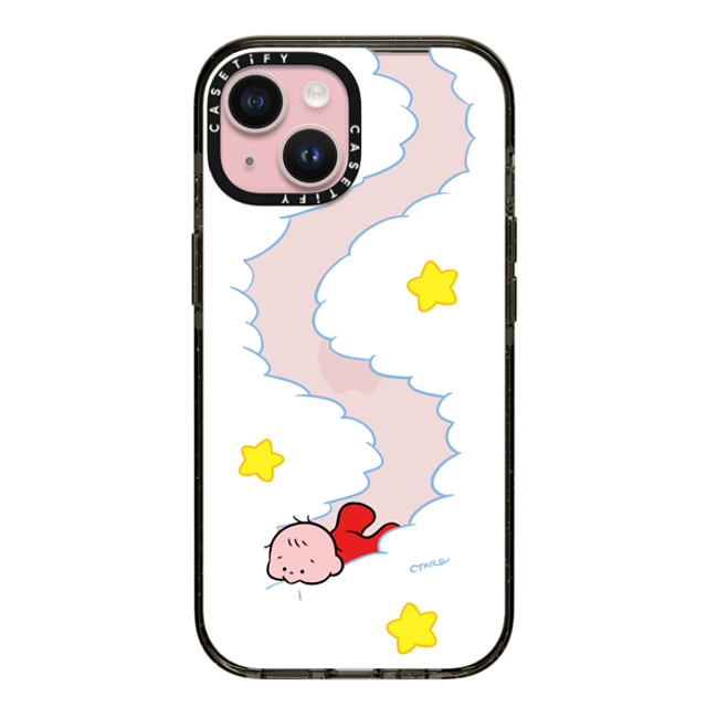 TARO OONO x CASETiFY iPhone 15 ケース ブラック インパクトケース Eat your clouds by TARO OONO