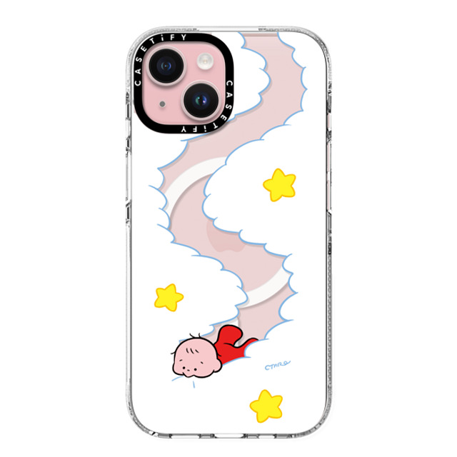 TARO OONO x CASETiFY iPhone 15 ケース クリア クリア ケース MagSafe対応 Eat your clouds by TARO OONO