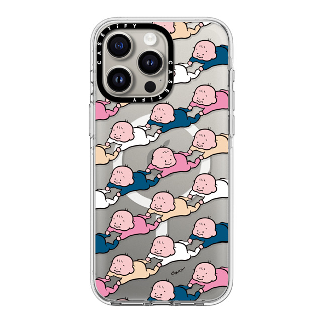 TARO OONO x CASETiFY iPhone 15 Pro Max ケース クリア クリア ケース MagSafe対応 Baby Baby Baby(BLUE & PINK) by TARO OONO