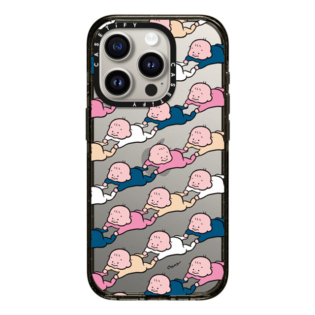 TARO OONO x CASETiFY iPhone 15 Pro ケース ブラック インパクトケース Baby Baby Baby(BLUE & PINK) by TARO OONO