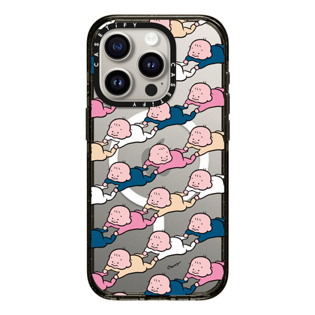 TARO OONO x CASETiFY iPhone 15 Pro ケース ブラック インパクトケース MagSafe対応 Baby Baby Baby(BLUE & PINK) by TARO OONO